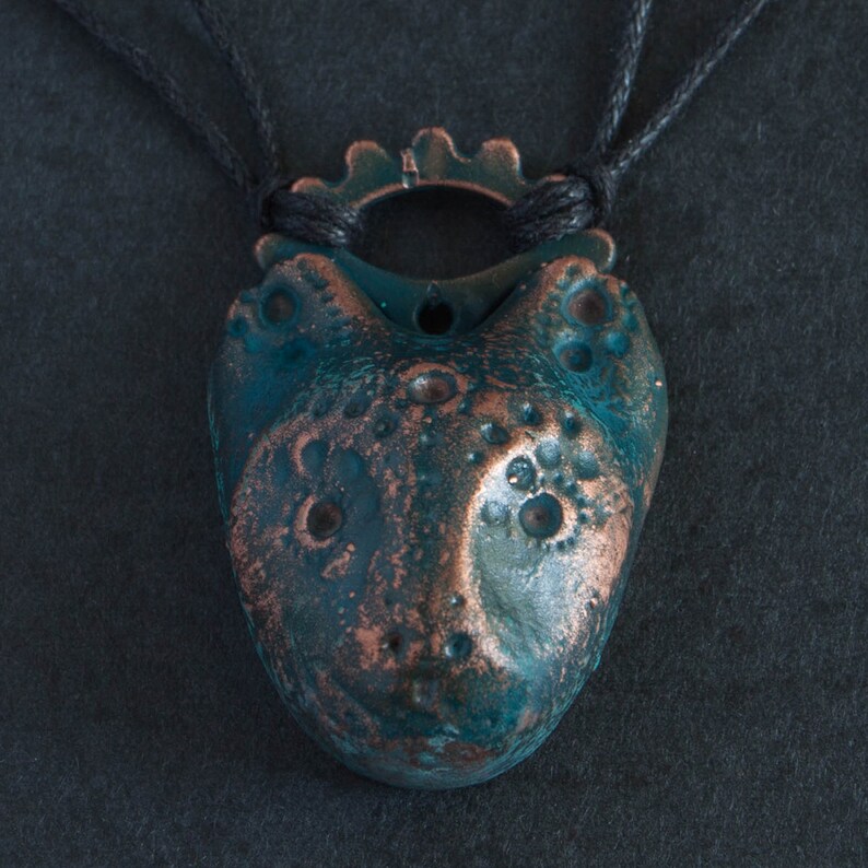 Steampunk Kitsune necklace Electroformed pendant OOAK Etsy