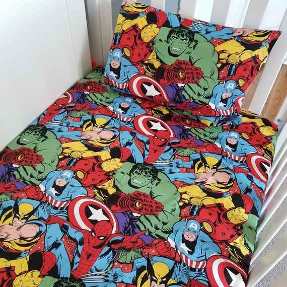 spiderman crib sheet