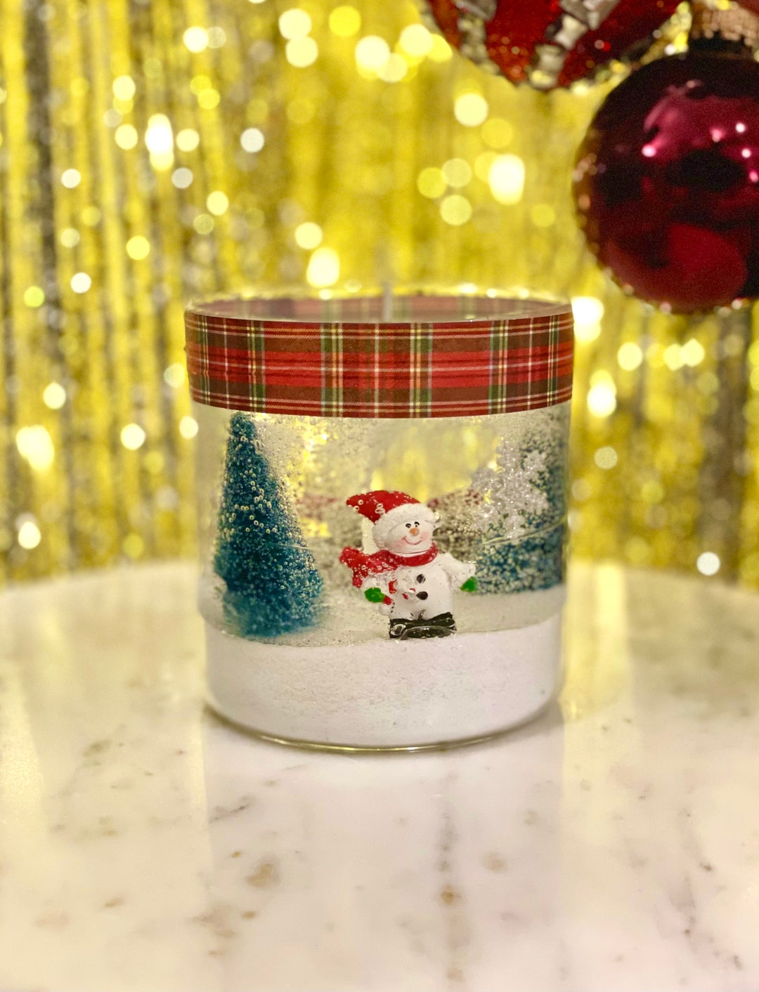 Winter Wonderland Christmas Gel Candle Christmas Scenery Etsy