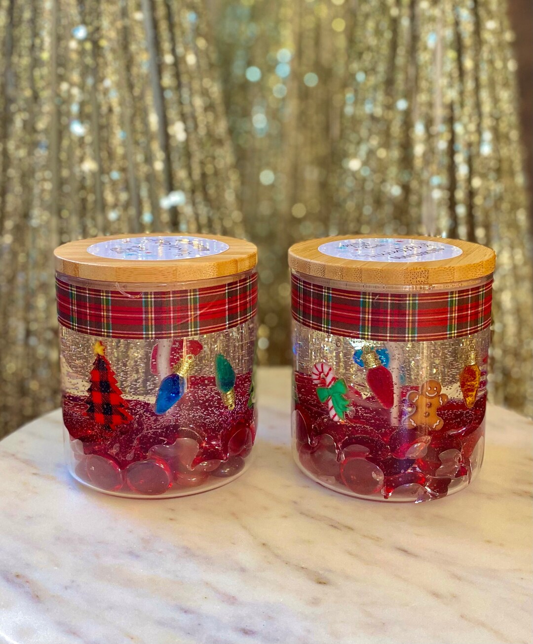Christmas Gel Candle Holiday Gift Scented Candle Etsy