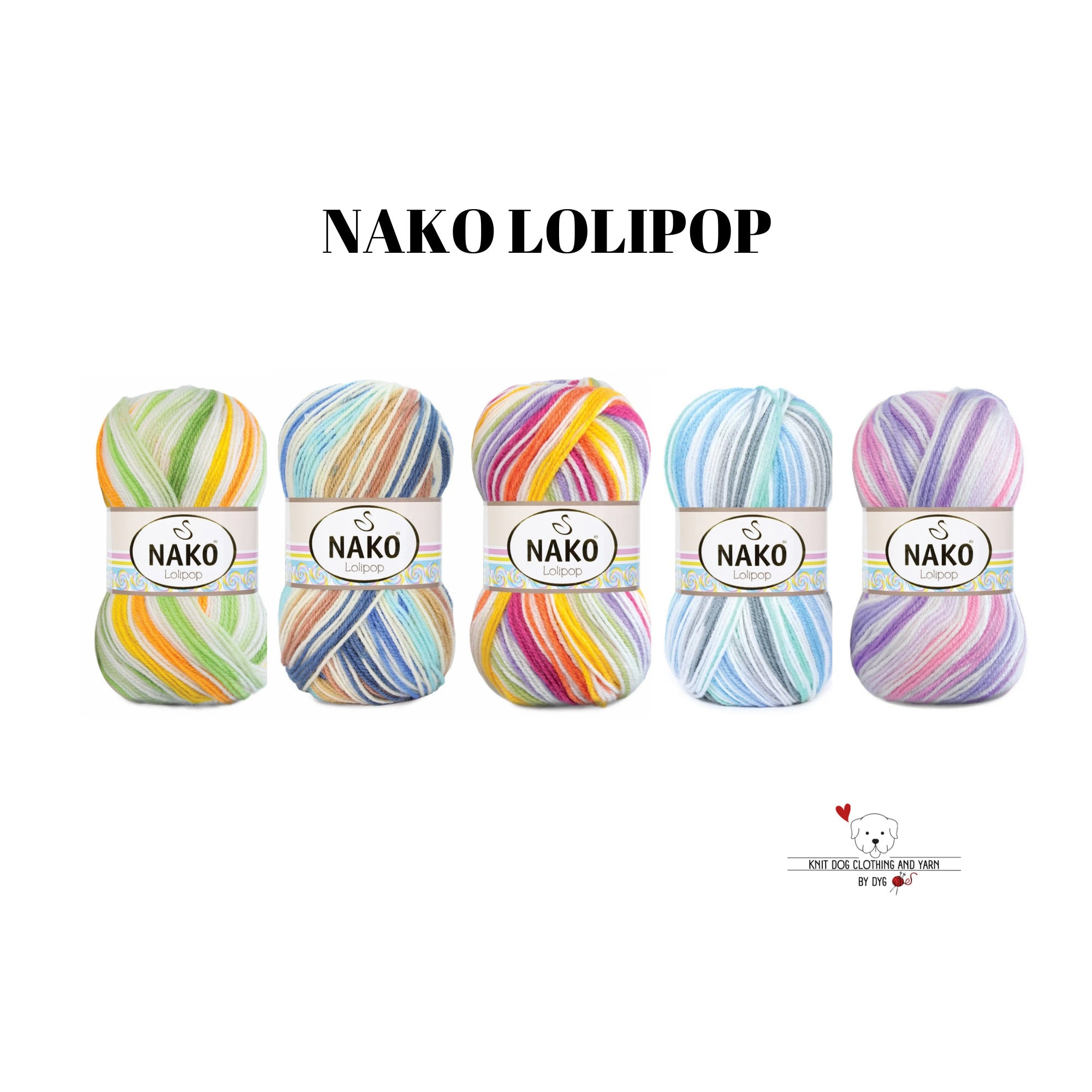Nako Lolipop // A Burst of Colorful Fun for Every Project, Soft Yarn, All Baby Products, Blanket Yarn, Vest Yarn, %100 Premium Acrylic Yarn