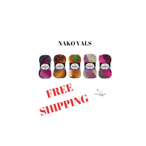 10-12-15 strengen NAKO VALS// Gratis verzending, breigaren, haakgaren, Turks garen, wimpergaren, zacht garen, wintergaren, sjaal,