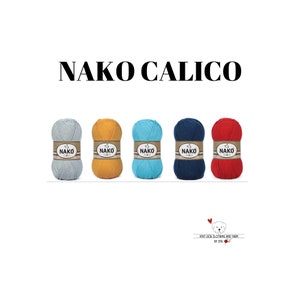 Nako Calico /  The Perfect Blend of Softness and Durability, Cotton Yarn, Amigurumi, Soft Crochet for summer collection, Blanket, Sweaters