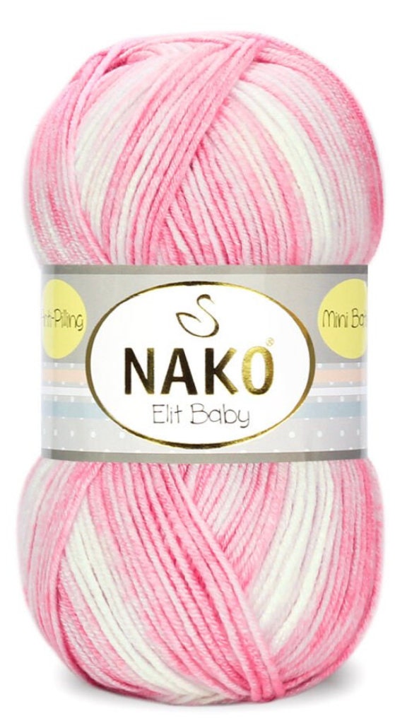 Nako Elit Baby Batik / Baby Yarn 100 Premium Anti Pill Acrylic, Anti