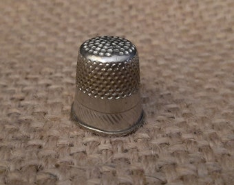 Vintage metal thimble Antique sewing tools Old Sewing retro accessory Sewing supplies Sewing finger guard