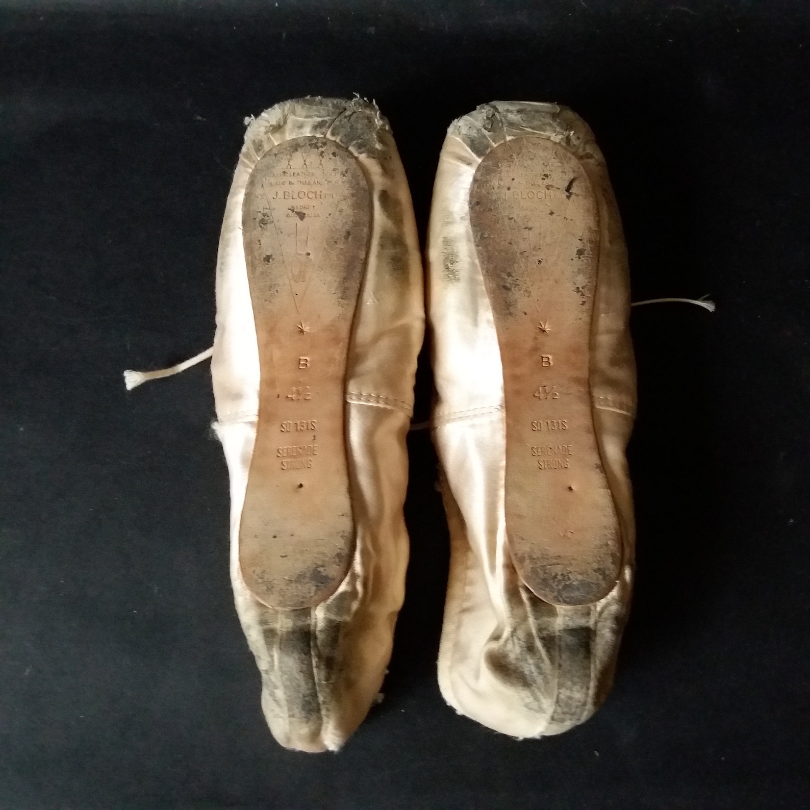 vintage pair of pointe shoes pink satin ballet pointe shoes slippers ribbon little girls shabby ballet shoes brocante style roma