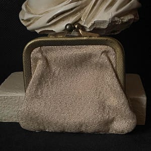 Kleines vintage Portemonnaie Einzigartige Damen Geldbörse Goldbrokat Damen Geldbörse klein Minimalistisches Portemonnaie mit Verschluss Kleine Geschenkideen