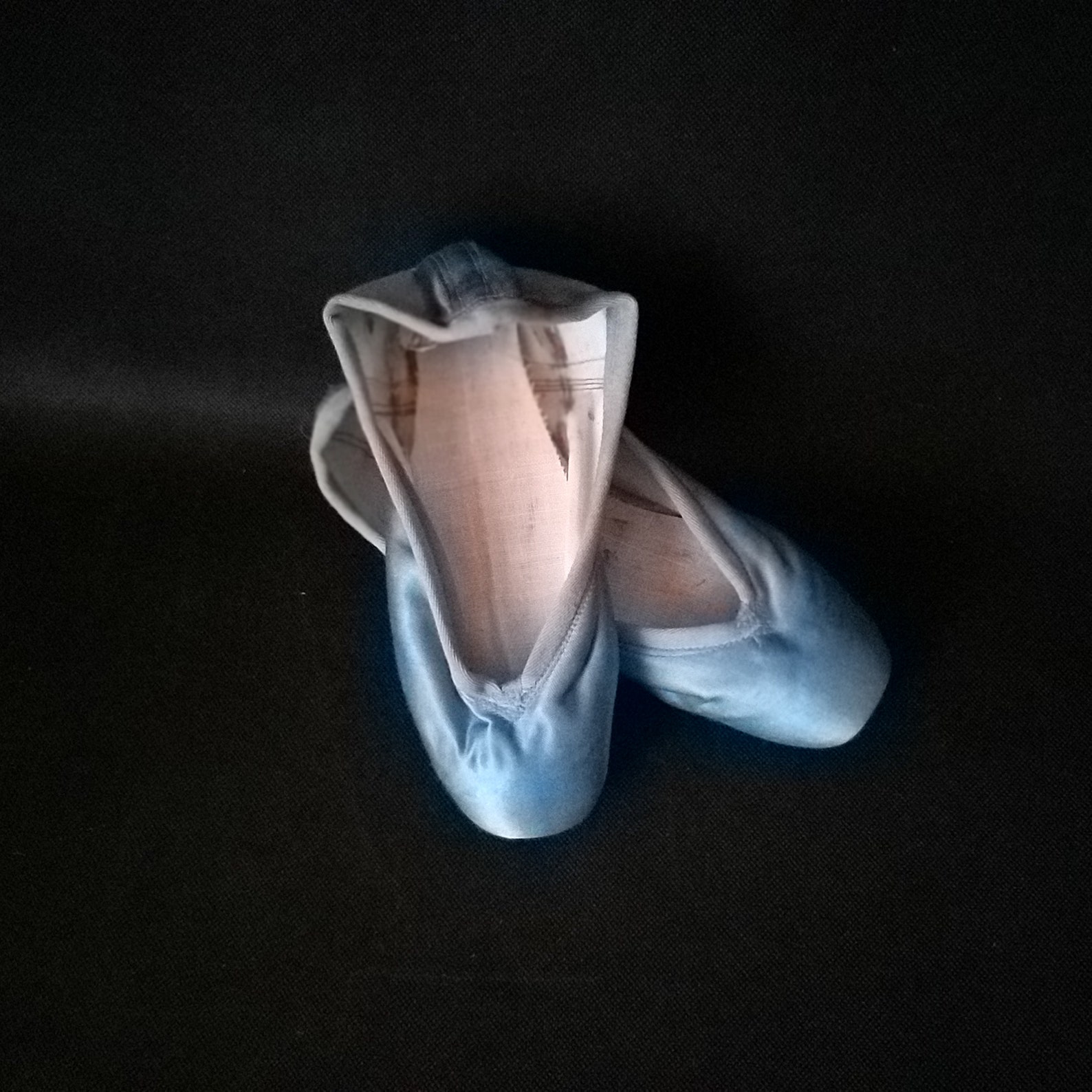 blue satin ballet pointe shoes vintage pair of pointe shoes slippers little girls shabby ballet shoes french romantic décor vint