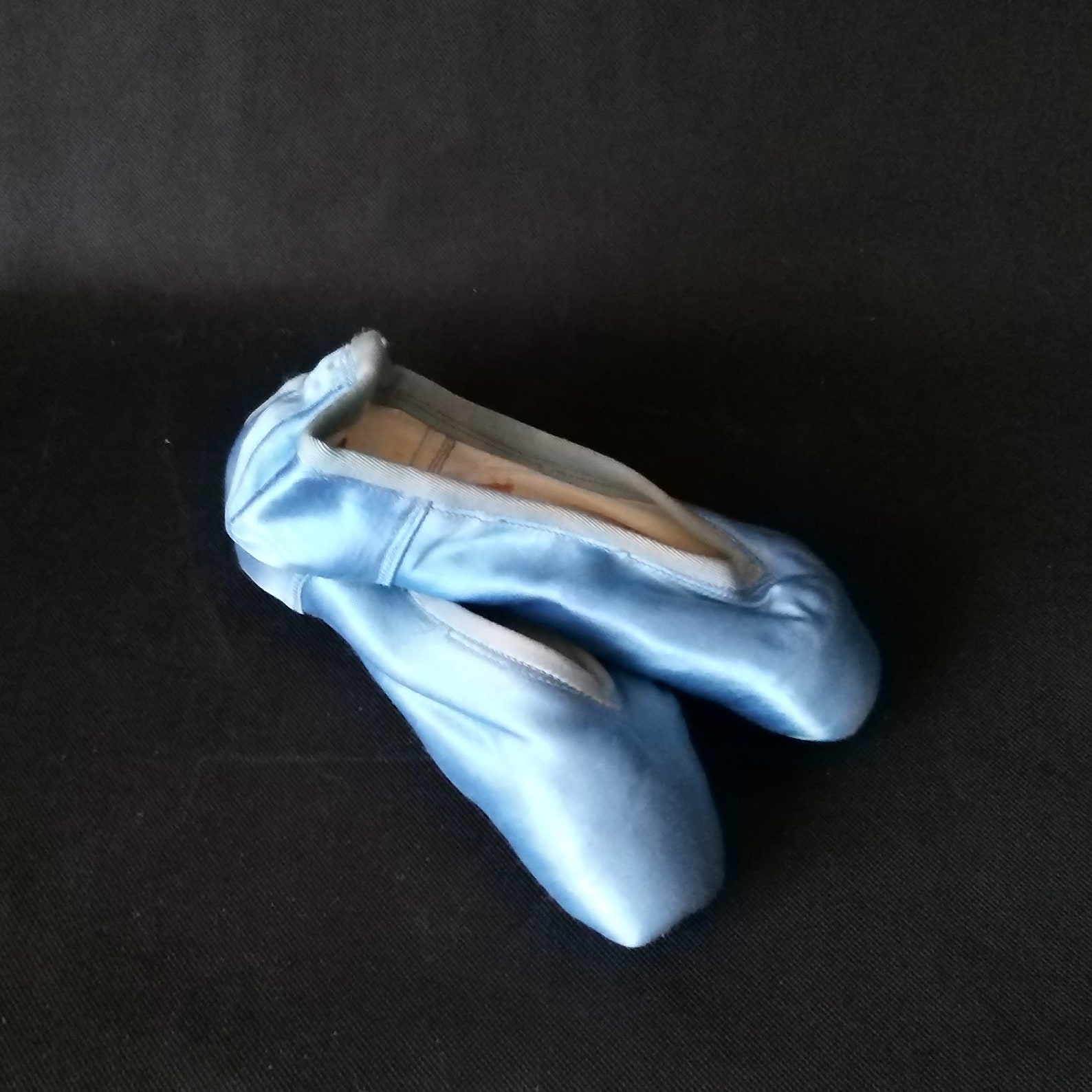 blue satin ballet pointe shoes vintage pair of pointe shoes slippers little girls shabby ballet shoes french romantic décor vint