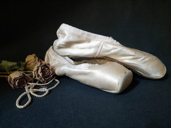 pink satin ballet shoes with ribbons