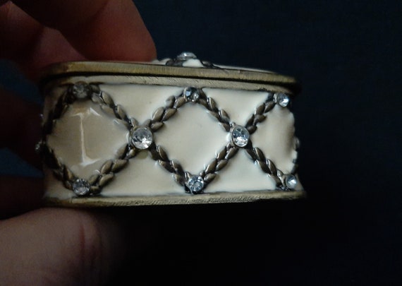 Enameled cloisonne small box Vintage trinket box … - image 7