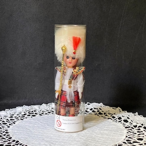 Vintage doll in the clothing of the British Royal Guard Souvenir folk doll in original packaging