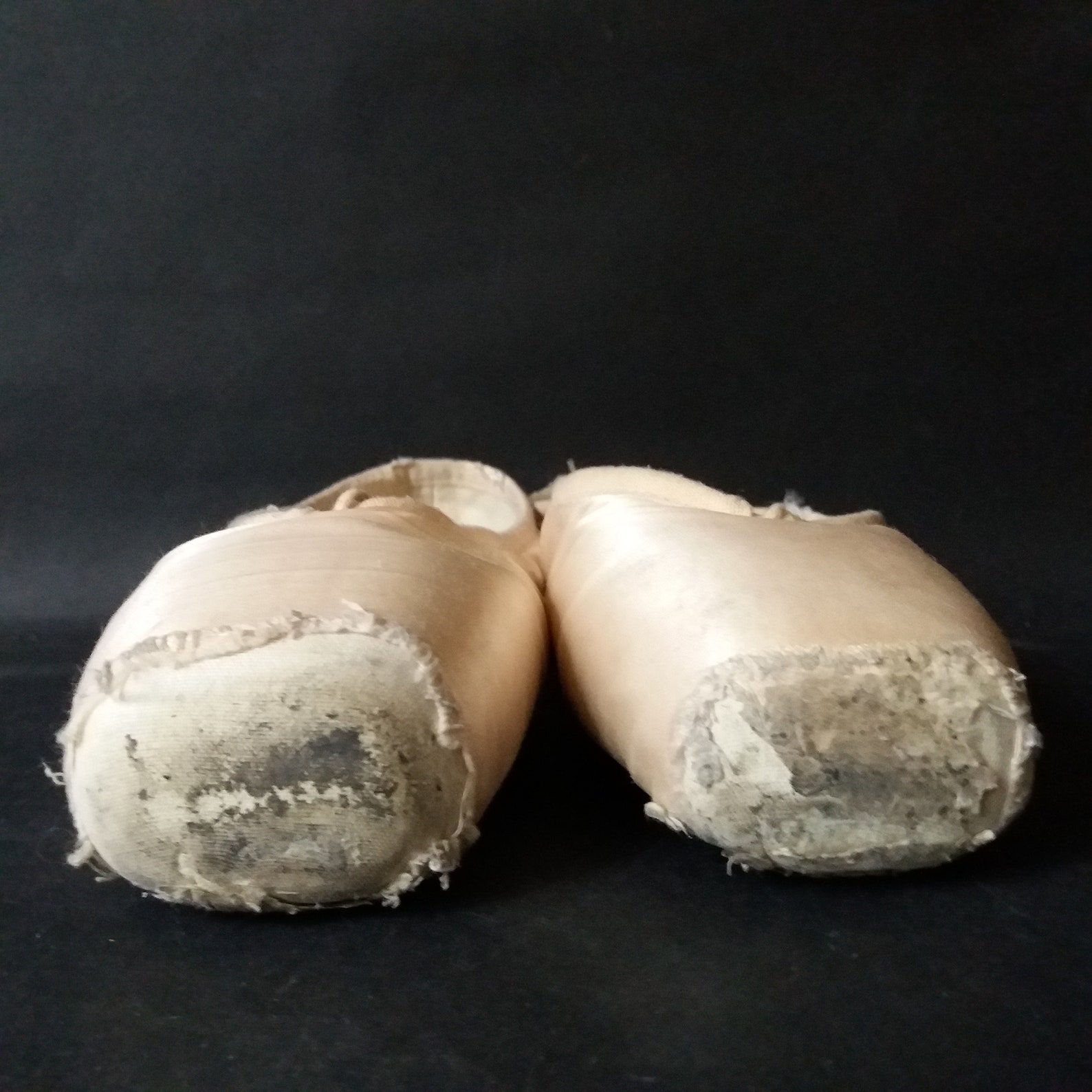 vintage pair of pointe shoes pink satin ballet pointe shoes slippers ribbon little girls shabby ballet shoes brocante style roma