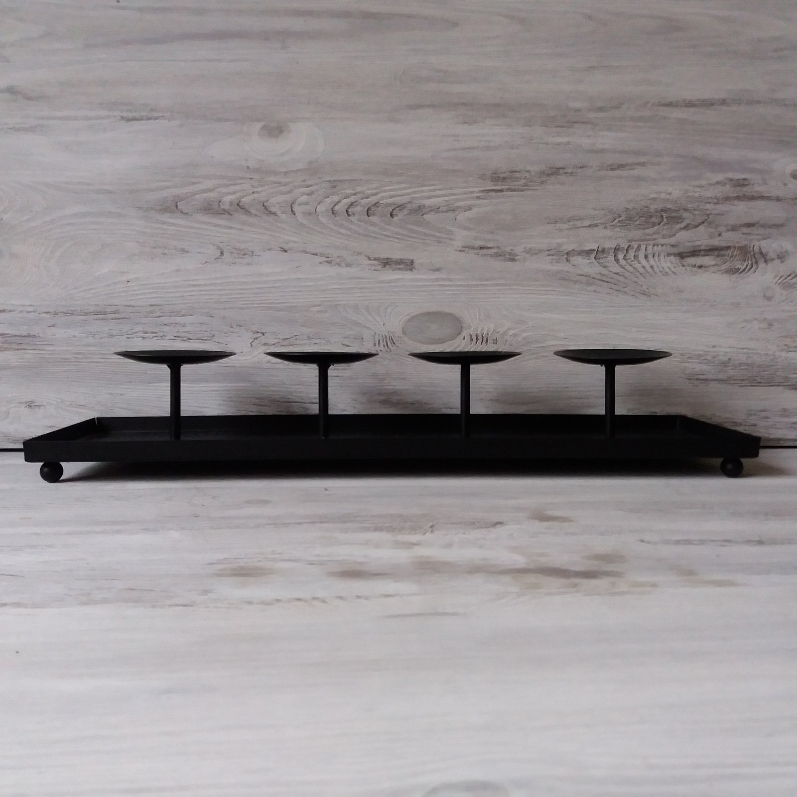 Scandinavian vintage metal candle holder Black iron minimalist Etsy