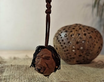 Shrunken head replica handmade mummified head