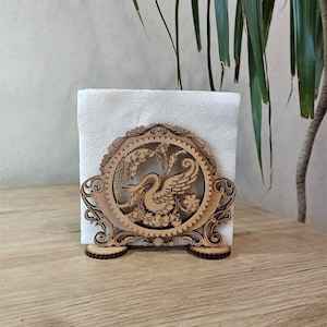 Papierserviettenhalter, Holzserviettenständer, umweltfreundlicher Holzserviettenhalter, handgefertigt aus der Ukraine