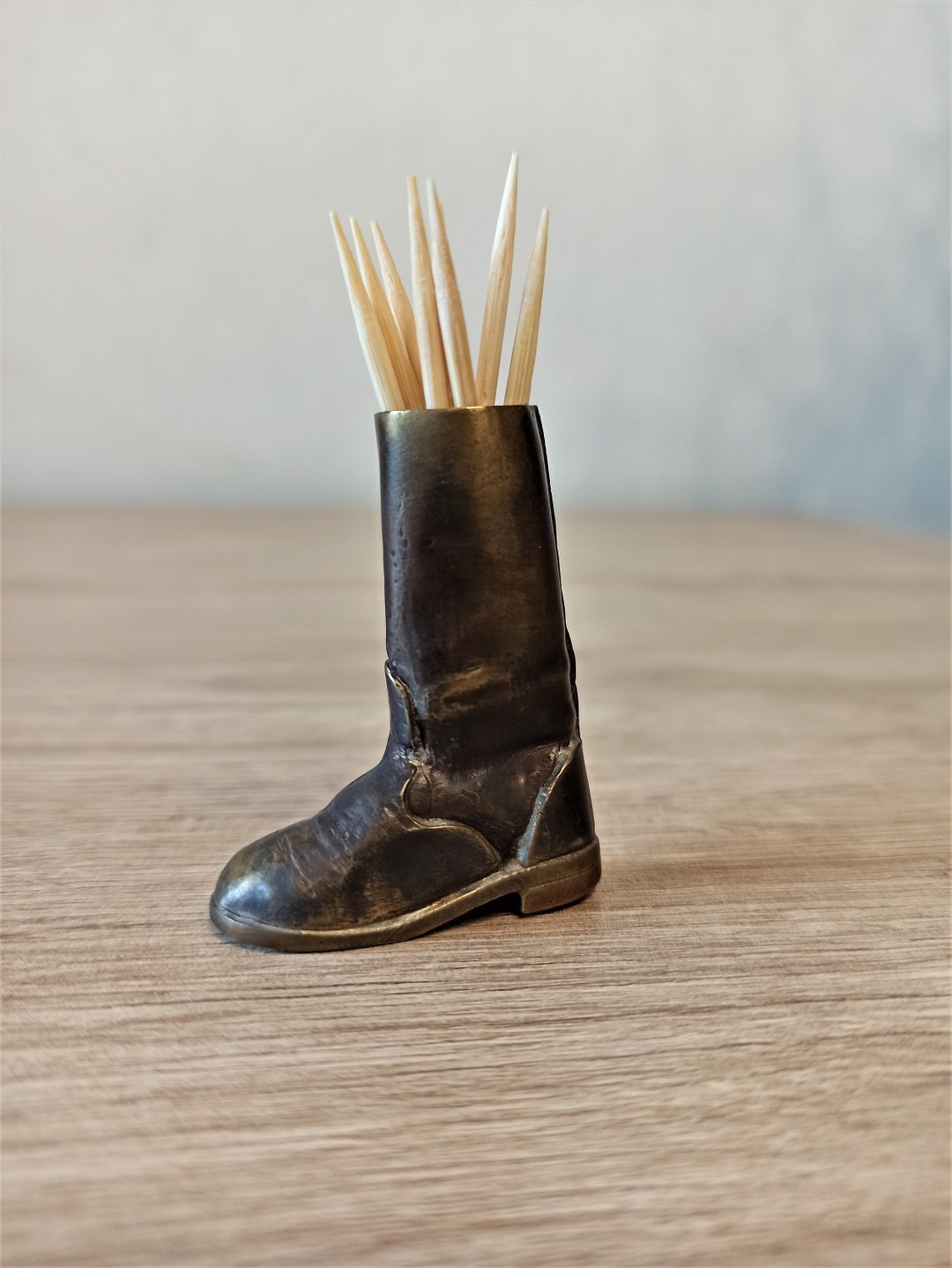 Toothpick Stand Kitchen Decor Handmade Boots Toothpick Storage Jar