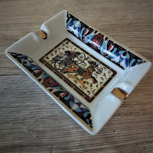 Porcelain ashtray beautiful egyptian style ashtray