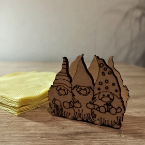 Serviettenhalter aus Papier, Serviettenständer aus Holz, umweltfreundlicher Serviettenhalter aus Holz, handgefertigt
