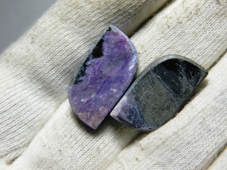Raw Charoite cabochon loose gems stone top quality handmade fancy shape maker Designer DB-893 36 Cts 21x14x5