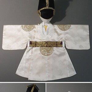 6 Colors Luxury Dragon Hanbok Jacket, Boy 100Days~1ears, Korean 1ST Birthday Party, Dol Hanbok Set, Korean Dress
