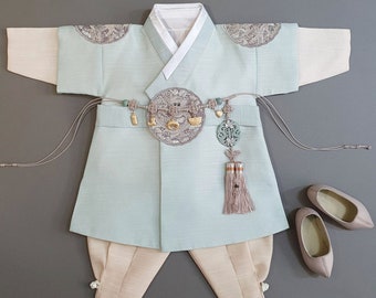 Mint Luxury Prince HANBOK, Boy 100Days~6Years, Korean 1ST Birthday Party, Dol Hanbok Set , Korean Traditional Dress
