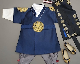 Luxury Prince HANBOK, Boy 100Days~10Years, Korean 1ST Birthday Party, Dol Hanbok Set , Korean Traditional Dress, Boy Hanbok