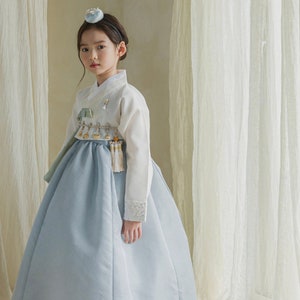 Floral D.SKY Girl HANBOK, 100days~15years old, Korean 1ST Birthday Party, Dol, Hanbok Set , Baby Girl Habok