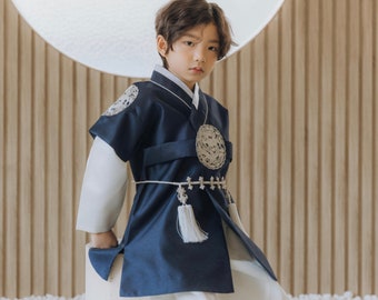 Luxury Navy Men Hanbok, Male Hanbok, Couple Hanbok, Matching Hanbok, Custom Hanbok, Adult Hanbok, Native Korean, Korean Wedding Hanbok