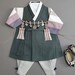 OUJIN I Korean Striped Green Boy Hanbok 100days~15y/o