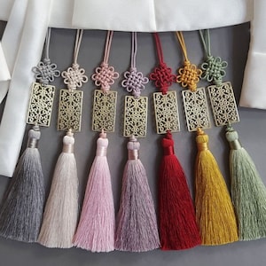 Gold Ornaments Tassel Norigae, 7 Colors, Accessory for Hanbok, 노리개, Dol, Baek il, Korean, Hanbok