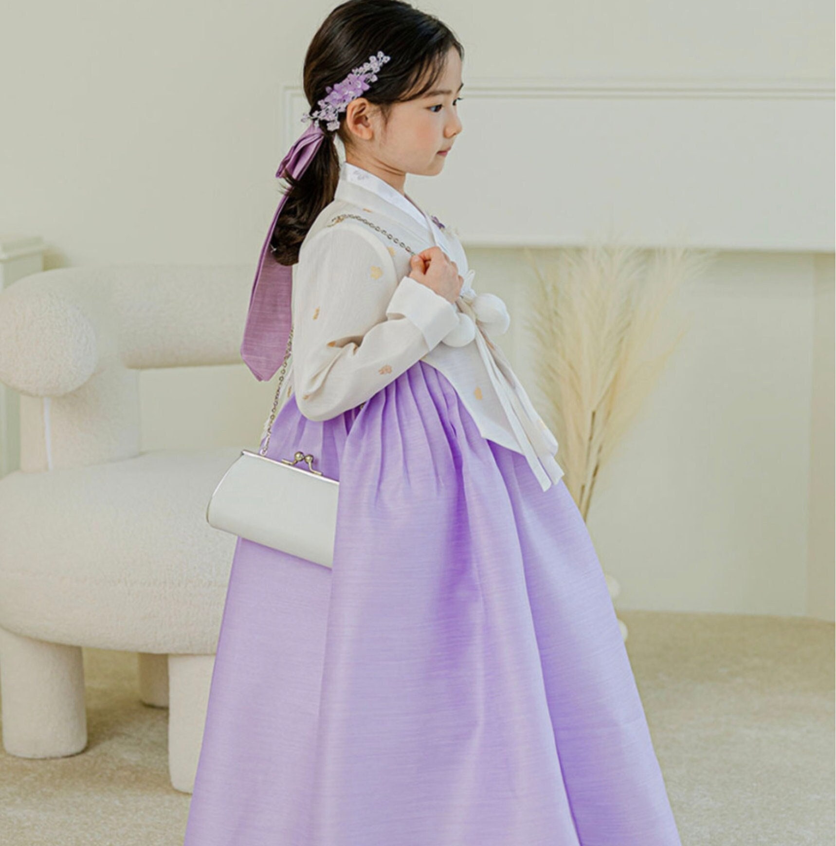 Gold Purple Girl HANBOK 100days9years Old Korean 1ST - Etsy