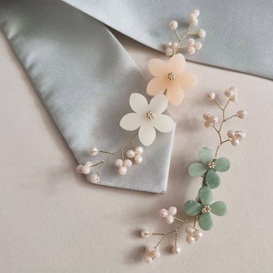Duo Floral Brooch, Accessory for Hanbok