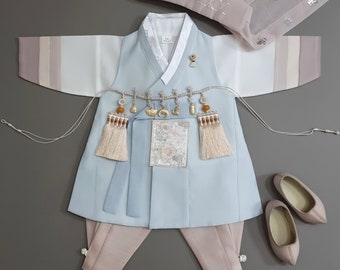 Saekdong Sky Hanbok, Boy 100days~10years, Korean 1ST Birthday Party, Dol, Hanbok Set , Boy Hanbok