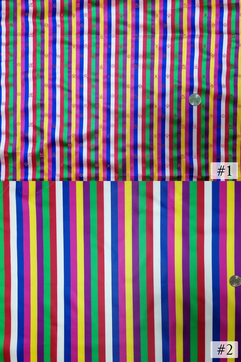 Saekdong Fabric Hanbok Fabric Stripe FABRIC Dol Table Etsy