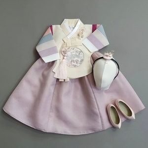 Jeongyun Indie Pink Skirt HANBOK, 6 Top Options, 100days~15years old, Korean 1ST Birthday Party, Dol, Hanbok Set , Baby Girl Habok