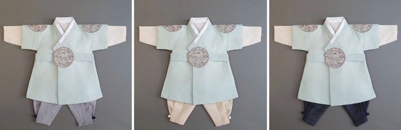 Mint Luxury Prince HANBOK, Boy 100Days6Years, Korean 1ST Birthday Party, Dol Hanbok Set , Korean Traditional Dress image 6