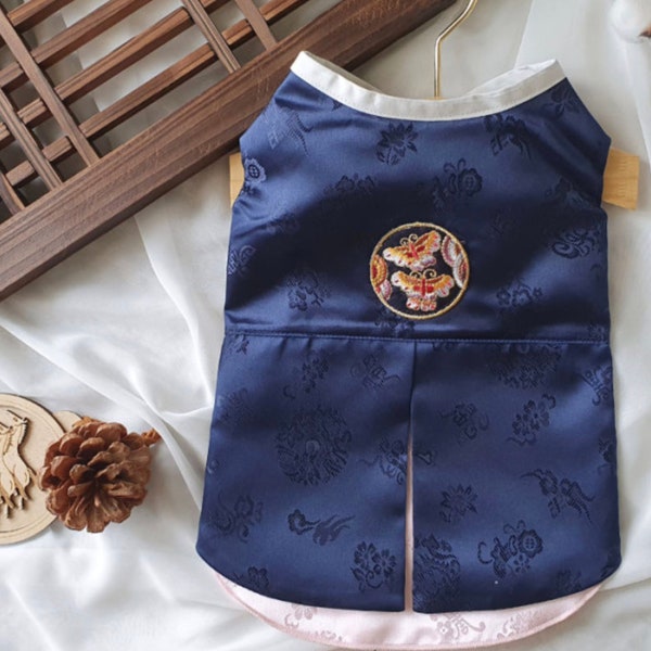 Luxury Vest Hanbok, S~XL, Pet Hanbok, Koean Pet Clothing, Dog Fashion, Dog Apparel, Hanbok Dress, Korean Costume Pet