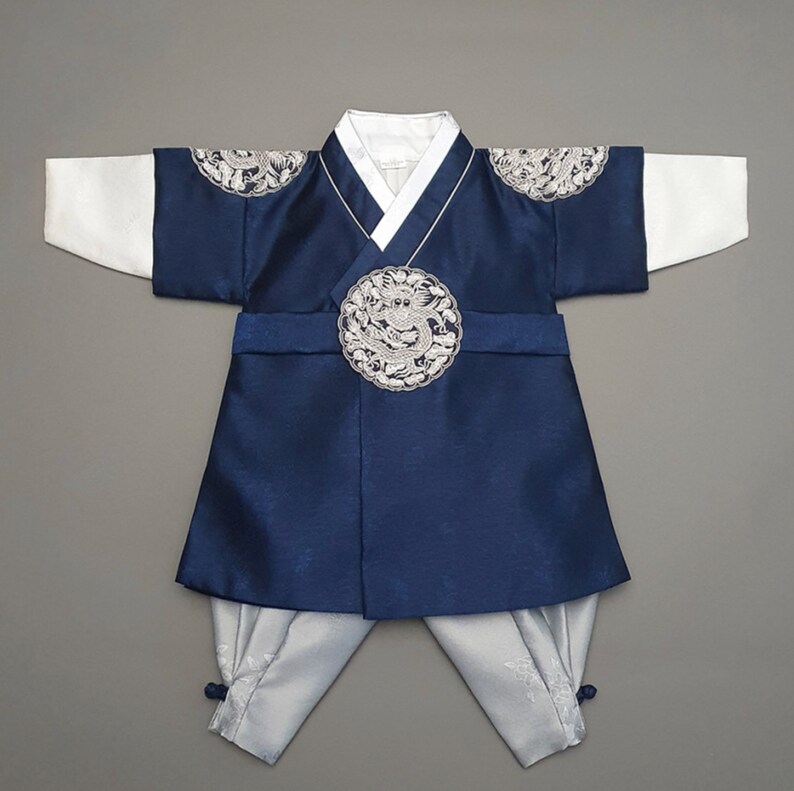 Luxury Prince Baby Boy HANBOK 100 Days 10Age Korean 1ST Birthday Party, Dol Hanbok Set , Korean Traditional Dress image 5