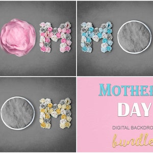 Mother&#39;s Day Digital Backdrop Bundle, Digital Backdrop Newborn Digital Background, Newborn Digital Photo Prop, Digital backdrops Mothers day