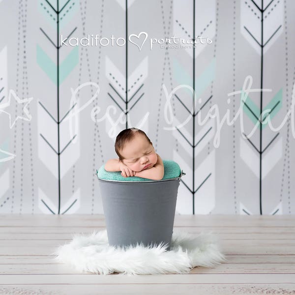 Grey Bucket Backdrop, Newborn Digital Backdrop, Grey Backdrop, Newborn Backdrop, Newborn Bucket, Natural Backdrop, Newborn, Grey, Arrows