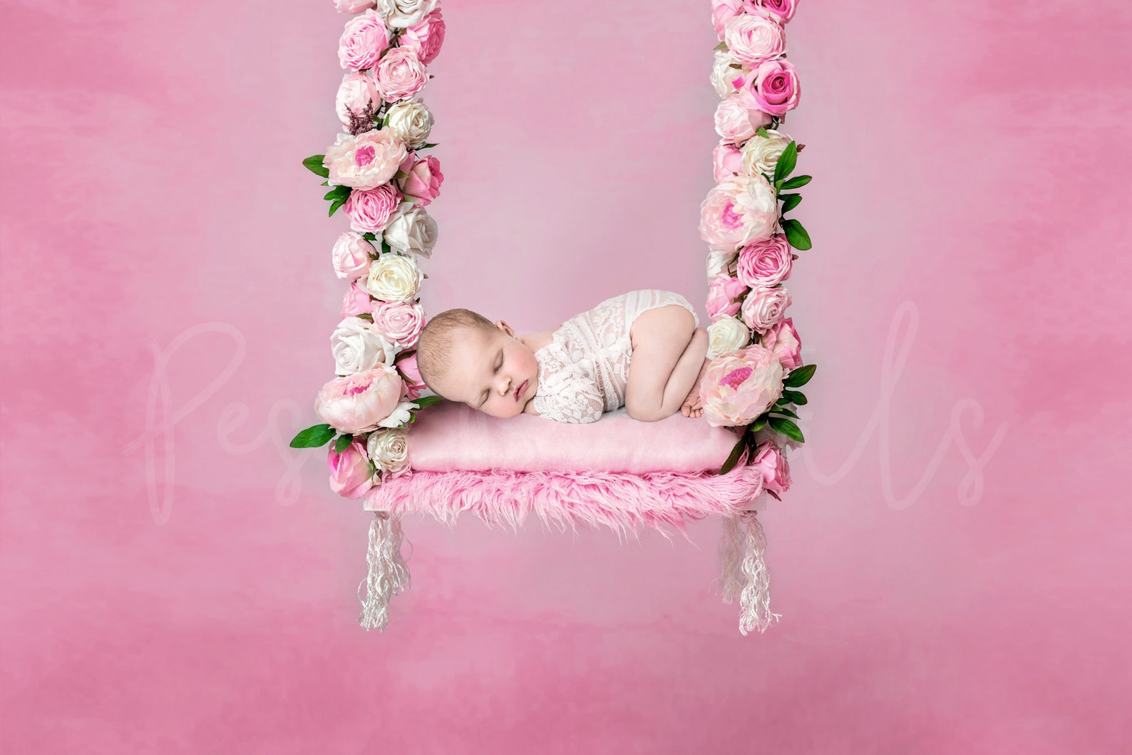 Newborn Photography Backdrop Swing Floral Swing Newborn Digital
