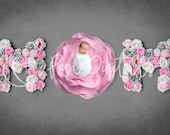 Blush pink MOM sign newborn digital backdrop, Mother's day background, Floral letter Backdrop, Flower letter, Photoshop background