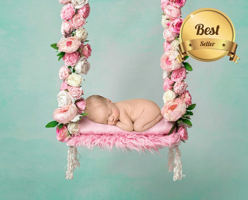 Newborn Photography Backdrop Swing Floral Swing Newborn Digital
