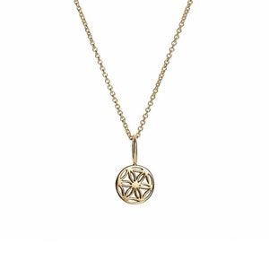Kette Lebensblume Klein GOLD 925 Sterling Silber