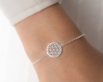 Bracelet 925 Fleur de Vie En Argent