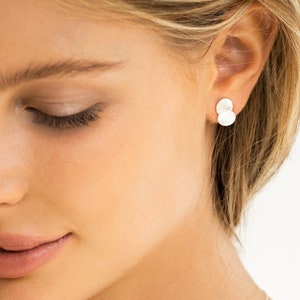 DOUBLE DOTS SILBER Ohrstecker