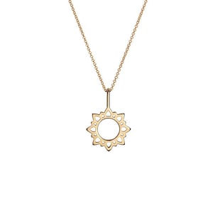 Kleiner Sonnenschein Kette 925 silber vergoldet