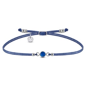 Armband blauer Saphir Glücksbringer 925 Silber