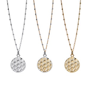 iz-el Halskette Lebensblume 925 Silber